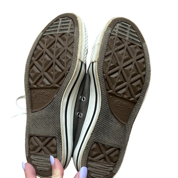 Converse Charcoal Canvas Sneakers Size 8 - Picture 2 of 7